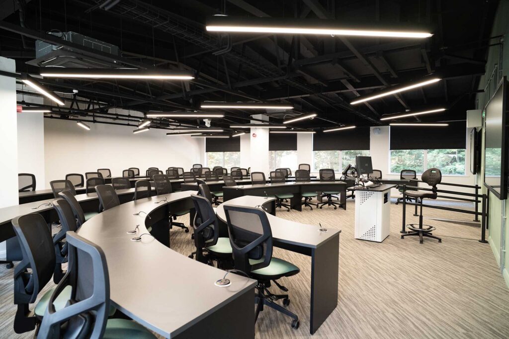Modern technology classroom at FuturePark, the £5.8 million cyber and digital centre of excellence at the University of Gloucestershire's Park Campus in Cheltenham, host of Wednesday's curiosity day.